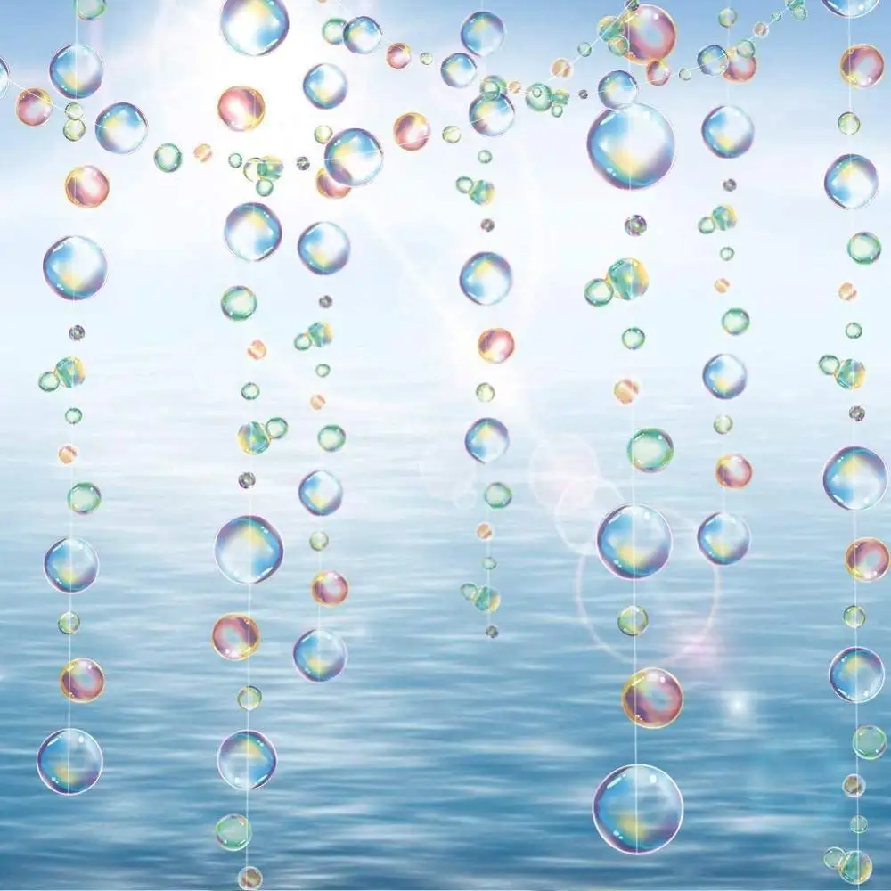 PVC Colorful Circle Bubbles Garlands for Under The Dreamy Sea Themed Rainbow Transparent Bubble Garlands Summer Birthday Party
PVC Colorful Circle Bubbles Garlands for Under The Dreamy Sea Themed Rainbow Transparent Bubble Garlands Summer Birthday Party