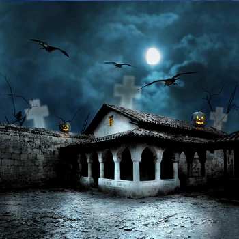 Halloween photography background Dark sky full moon scary hut crow pumpkin backdrop professional photocall studio props
Halloween photography background Dark sky full moon scary hut crow pumpkin backdrop professional photocall studio props