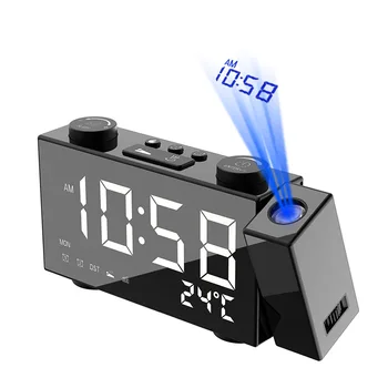 Projection Clock Digital alarm clock with resting function thermometer Laser multi-function digital clock 87.5-108 MHz FM Radio
Projection Clock Digital alarm clock with resting function thermometer Laser multi-function digital clock 87.5-108 MHz FM Radio