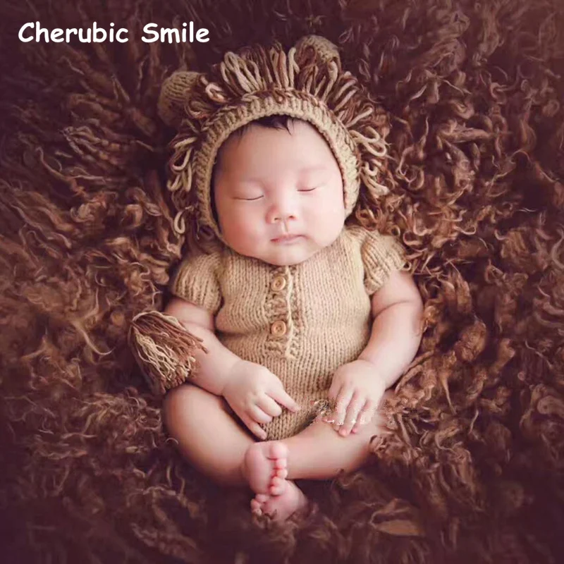 Baby's Photographic Clothes Newborn Boy Lion Photo Shoot Knitted Sweaters Baby Animals Made photographic Clothing 0-3M
Baby's Photographic Clothes Newborn Boy Lion Photo Shoot Knitted Sweaters Baby Animals Made photographic Clothing 0-3M