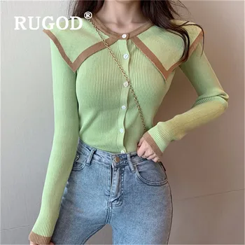 RUGOD 2019 new arrival autumn sweet sweater tops women turn down collar long sleeve slim knitted cardigans fashion female coat
RUGOD 2019 new arrival autumn sweet sweater tops women turn down collar long sleeve slim knitted cardigans fashion female coat