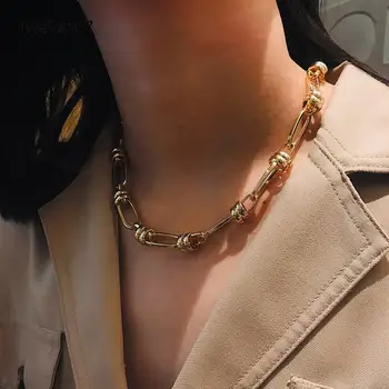 IngeSight.Z Punk Gold Color Miami Cuban Thick Short Choker Necklace Simple Clavicle Collar Necklace for Women Men Jewelry Party
IngeSight.Z Punk Gold Color Miami Cuban Thick Short Choker Necklace Simple Clavicle Collar Necklace for Women Men Jewelry Party