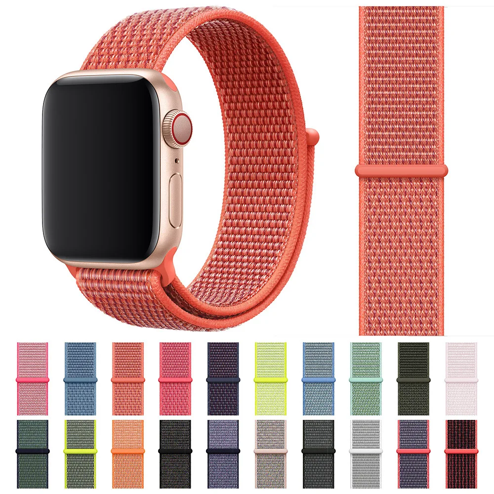 Replacement Strap Sport Loop For Apple Watch Series 3/2/1 38MM 42MM Nylon Soft Breathable strap for iwatch series 4 40MM 44MM
Replacement Strap Sport Loop For Apple Watch Series 3/2/1 38MM 42MM Nylon Soft Breathable strap for iwatch series 4 40MM 44MM
