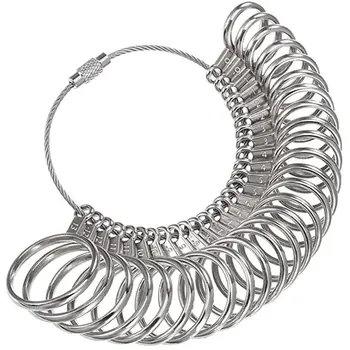 Stainless Steel S Finger Sizer Measuring Ring Tool, Size 0-13 with Half Size
Stainless Steel S Finger Sizer Measuring Ring Tool, Size 0-13 with Half Size