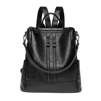 Casual Backpack Female Brand Leather Women's Backpack Large Capacity School Bag for Girls Double Zipper Leisure Shoulder Bags
Casual Backpack Female Brand Leather Women's Backpack Large Capacity School Bag for Girls Double Zipper Leisure Shoulder Bags