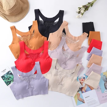 2020 bra set women's vest style tube top no steel ring lace sexy gather sports no trace large size running shockproof
2020 bra set women's vest style tube top no steel ring lace sexy gather sports no trace large size running shockproof
