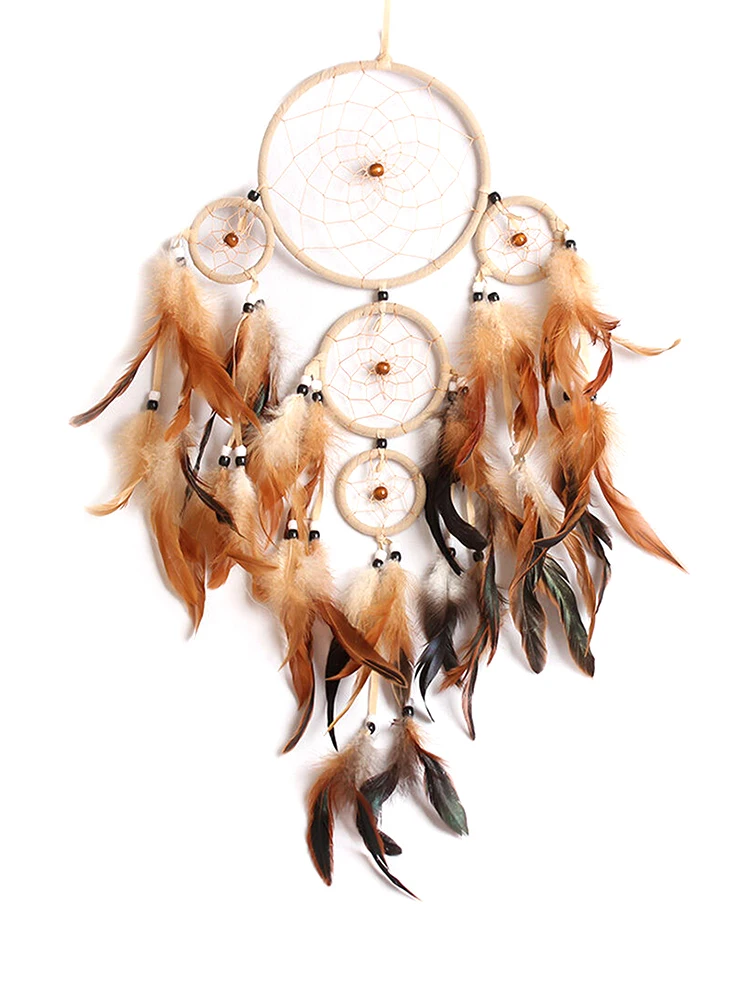 made lace dream catcher feather bead hanging decoration ornament