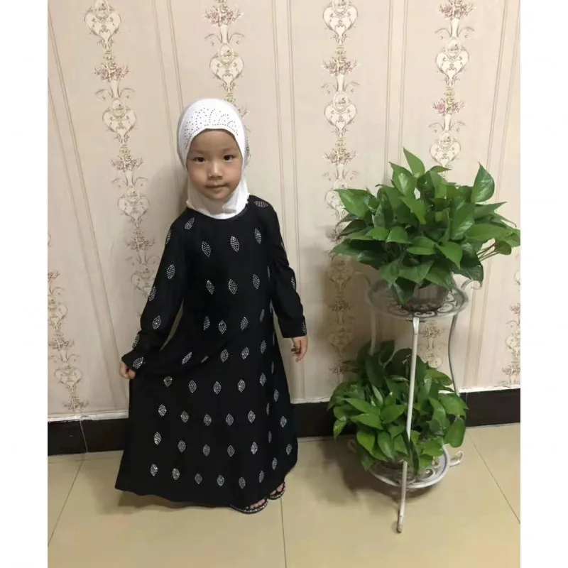2019 Детские мусульманские платья abaya мусульманское платье для девочек кафтан