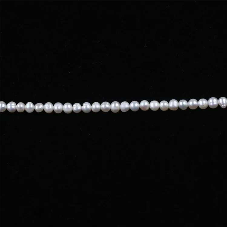 wholesale white 4-5mm potato pearl strands for making jewelry