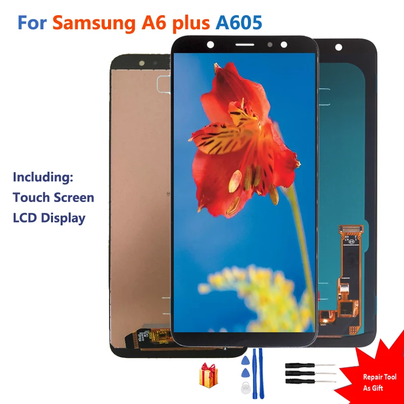 For Samsung Galaxy A6 Plus A6+ Amoled LCD Display Touch Screen Digitizer Assembly For Samsung Gaxaxy A605FN A605G A605GN LCD
For Samsung Galaxy A6 Plus A6+ Amoled LCD Display Touch Screen Digitizer Assembly For Samsung Gaxaxy A605FN A605G A605GN LCD