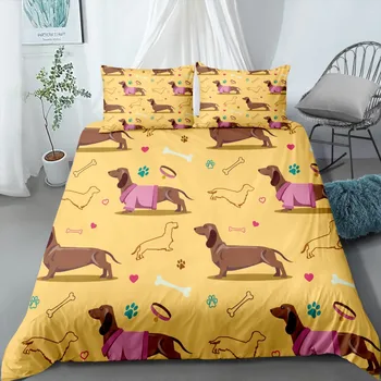 2/3 Pieces Dachshund Sausage Dogs Bedding Set Double-layer Duvet Cover Cartoon Animal Bed Cover Set Home Decor Bed Quilt Cover
2/3 Pieces Dachshund Sausage Dogs Bedding Set Double-layer Duvet Cover Cartoon Animal Bed Cover Set Home Decor Bed Quilt Cover