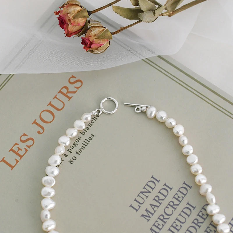 Natural Freshwater Pearl OT Clasp Necklace 925 Sterling Silver Jewelry for Women 6 Mallzona H35e8098706bf4bcdb6d231040850cb58n Natural Freshwater Pearl OT Clasp Necklace 925 Sterling Silver Jewelry for Women Mallzona