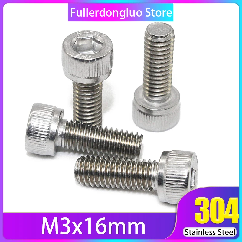 100Pcs M3x16 Stainless Steel Hex Socket Cap Head Screws Fastener ( m3 16mm m3*16 )
100Pcs M3x16 Stainless Steel Hex Socket Cap Head Screws Fastener ( m3 16mm m3*16 )