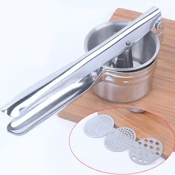 Stainless Steel Manual Potato Masher Squeezer Potatoes Mud Pressure Mash Maker Device Kitchen Gadget Cooking Tool Potato Ricer
Stainless Steel Manual Potato Masher Squeezer Potatoes Mud Pressure Mash Maker Device Kitchen Gadget Cooking Tool Potato Ricer