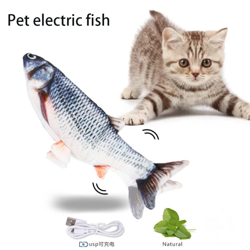 Pet Cat Electric Toy 3D Simulation Cat Mint fish Soft Plush shaking fish toy USB Charging Simulation Electronic Pet Cat interact
Pet Cat Electric Toy 3D Simulation Cat Mint fish Soft Plush shaking fish toy USB Charging Simulation Electronic Pet Cat interact
