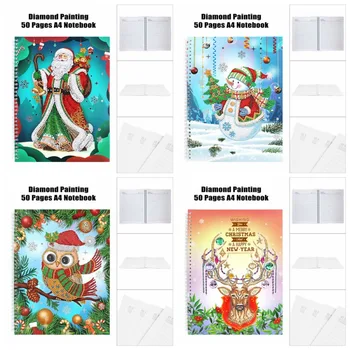50 Pages Diamond Embroidery A5 Notebook DIY Diamond Painting Snowman Picture Diamond Home Decoration Christmas gift 
50 Pages Diamond Embroidery A5 Notebook DIY Diamond Painting Snowman Picture Diamond Home Decoration Christmas gift