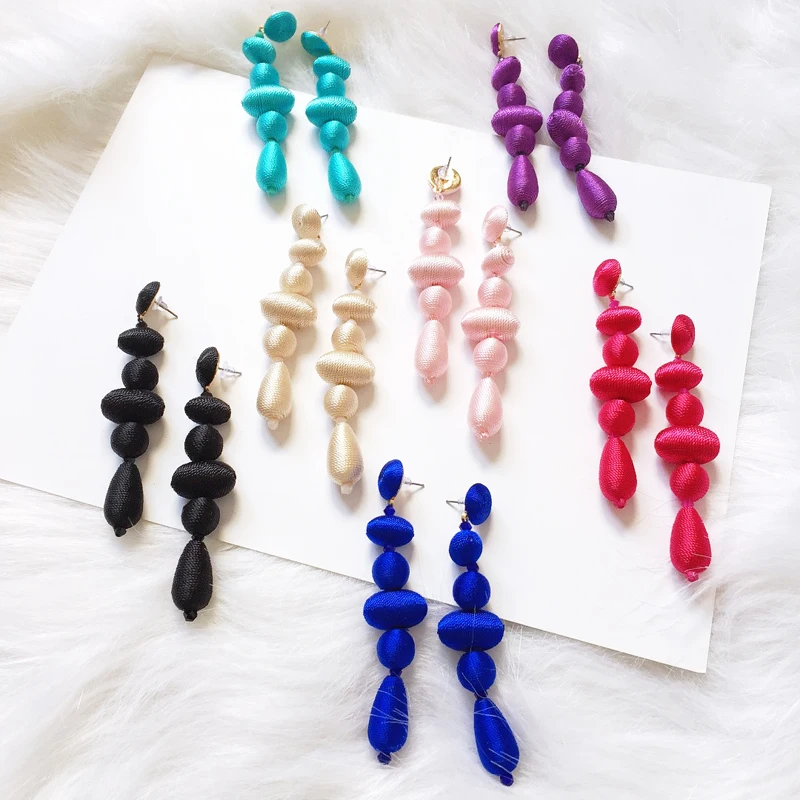 Ztech 7 Color Pure Handmake Line ball Long Hanging Statement Earrings For Women Girls Bohemia Jewelry Dangle Drop Earrings Gifts
Ztech 7 Color Pure Handmake Line ball Long Hanging Statement Earrings For Women Girls Bohemia Jewelry Dangle Drop Earrings Gifts