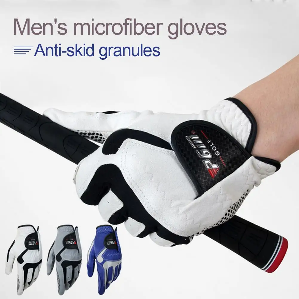 Фото 1PC Man Left Golf Glove Slip-resistant Granules Microfiber Cloth Gloves Anti-skid Training Equipment Dropshipping | Спорт и