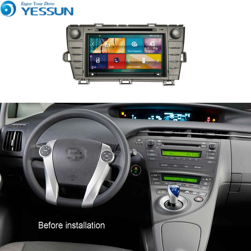 Система автомобильного dvd плеера для Toyota Prius 2009 ~ 2013 Авторадио стерео GPS навигация