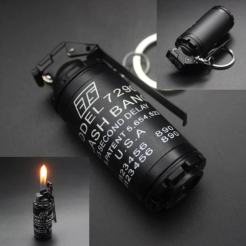 TH Creative Military Small Model Smoke Bomb Inflatable Lighter Small Grenade Wheel Open Flame Lighter
TH Creative Military Small Model Smoke Bomb Inflatable Lighter Small Grenade Wheel Open Flame Lighter