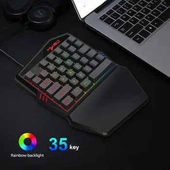 Gaming Keyboard 35 Keys Mobile Tablet One-handed Wired Ergonomic Game Keypad for LOL PUBG CF Game Colorful Backlight Keyboard
Gaming Keyboard 35 Keys Mobile Tablet One-handed Wired Ergonomic Game Keypad for LOL PUBG CF Game Colorful Backlight Keyboard