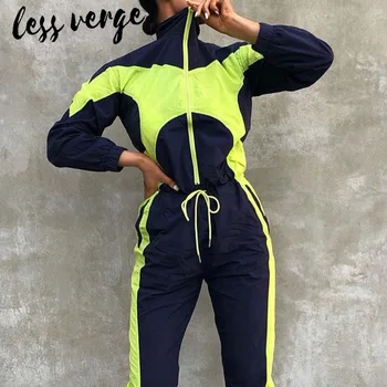 lessverge Neon patchwork skinny jumpsuits rompers women Long sleeve zipper bandage jumpsuit sport Casual one piece overalls
lessverge Neon patchwork skinny jumpsuits rompers women Long sleeve zipper bandage jumpsuit sport Casual one piece overalls