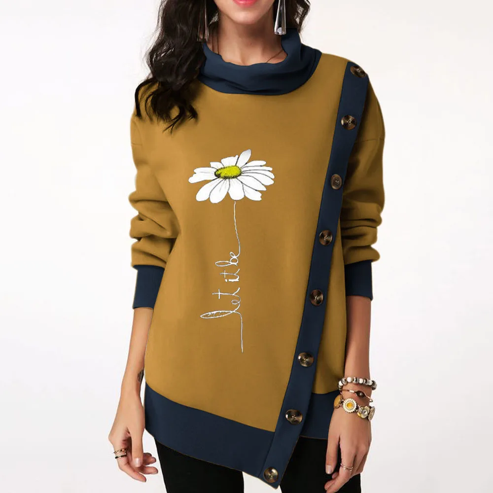 Fashion Women Hoodie Autumn and Winter Irregular Buttons Foral Print Patchwork Yellow Office Retro Oversized Sweatshirts 4XL 5XL
Fashion Women Hoodie Autumn and Winter Irregular Buttons Foral Print Patchwork Yellow Office Retro Oversized Sweatshirts 4XL 5XL