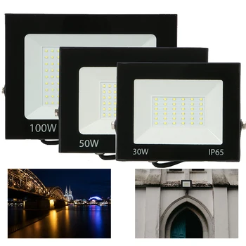Square AC220V Floodlight LED 10W 30W 50W 100W Reflector LED Flood Light Waterproof IP65 Spotlight Wall Garden Outdoor Lighting
Square AC220V Floodlight LED 10W 30W 50W 100W Reflector LED Flood Light Waterproof IP65 Spotlight Wall Garden Outdoor Lighting
