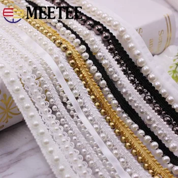 Meetee 10yards 10mm Beaded Pearl Lace Trim Ribbon Clothing Collar Bag Decor Webbing DIY Sewing Handmade Crafts Accessories C6-1
Meetee 10yards 10mm Beaded Pearl Lace Trim Ribbon Clothing Collar Bag Decor Webbing DIY Sewing Handmade Crafts Accessories C6-1