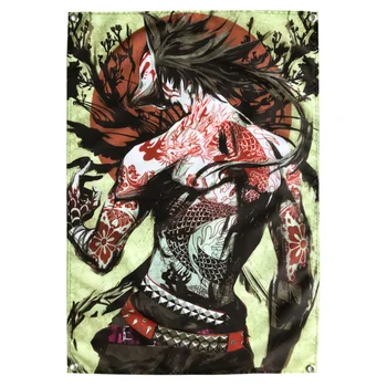 

Dragon Japanese Ukiyo-e Tattoo Banners Tapestry Vintage Poster Sticker Bar Cafe Home Decor Hanging Flag 4 Gromments in Corners
