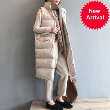 Sleeveless Winter Long Vest Coats Women Stand Neck Slim Cotton Padded Jacket Vests Korean Fashion Jacket Woman Waistcoat
Sleeveless Winter Long Vest Coats Women Stand Neck Slim Cotton Padded Jacket Vests Korean Fashion Jacket Woman Waistcoat