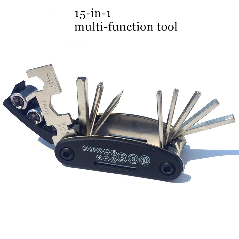 15 in 1 Mountain bike multi-function tool/internal and external hexagon screwdriver wrench cycling equipment Bicycle Repair Tool
15 in 1 Mountain bike multi-function tool/internal and external hexagon screwdriver wrench cycling equipment Bicycle Repair Tool