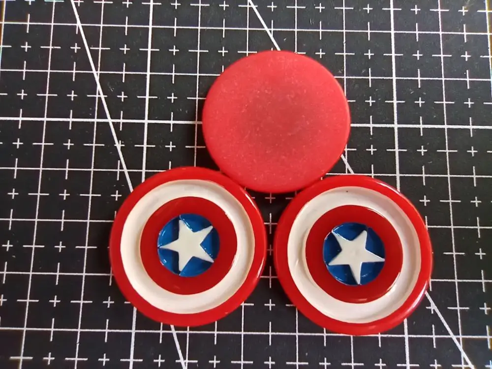 1pcs/lot resin flat back Halloween Captain America logo 28mm Cabochons Scrapbooking Hair Bow DIY Christmas decration C110-2