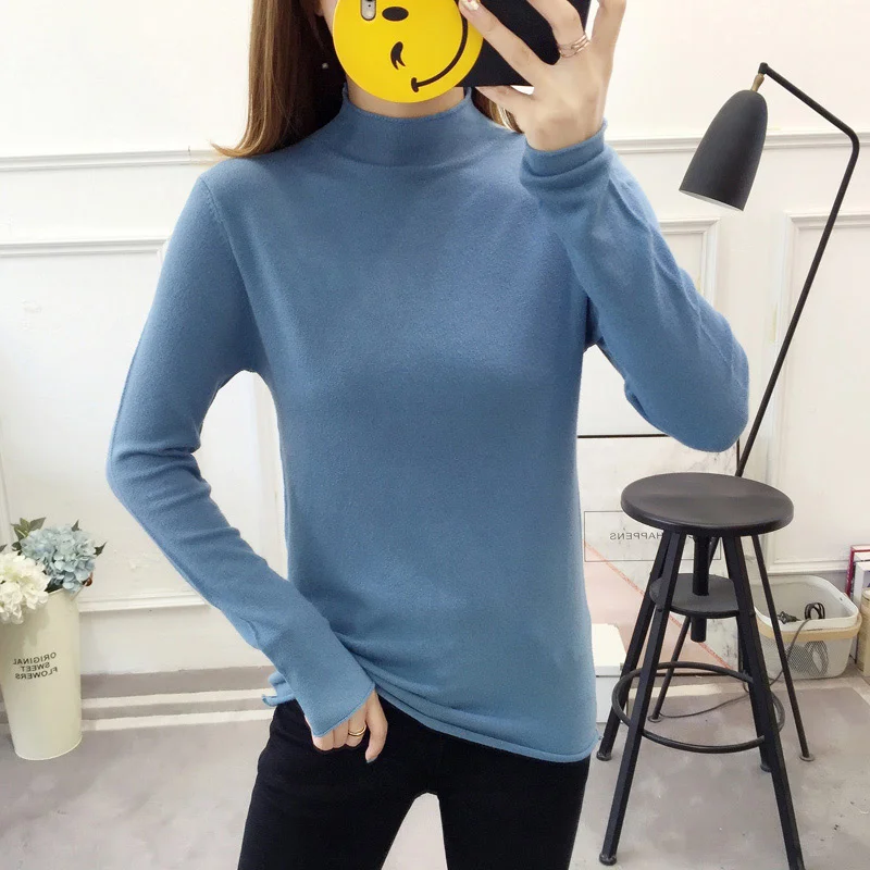 2019 Women Pullover Sweater Long Sleeve Turtleneck Slim Knitted Sweater Women 2019 Autumn Winter Vintage Ladies Jumper Tops 
2019 Women Pullover Sweater Long Sleeve Turtleneck Slim Knitted Sweater Women 2019 Autumn Winter Vintage Ladies Jumper Tops