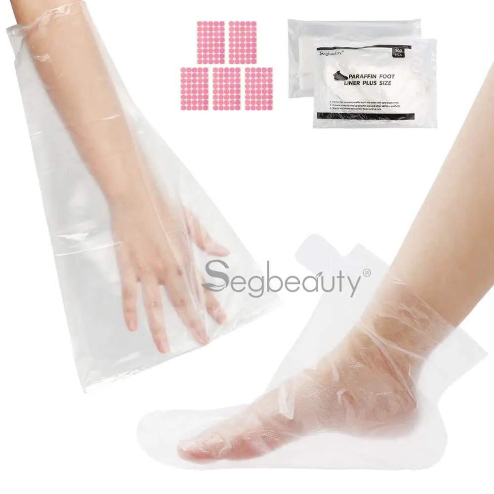 Одноразовые пластиковые колпачки для ног Segbeauty, 200 штук, большие толстые варежки для ванны, парафиновые восковые спа-терапевтические колпачки для ванны 
Одноразовые пластиковые колпачки для ног Segbeauty, 200 штук, большие толстые варежки для ванны, парафиновые восковые спа-терапевтические колпачки для ванны