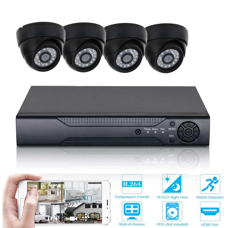 4 канала 1080P DVR комплект HD камера видеонаблюдения видеорегистратора P2P мобильный