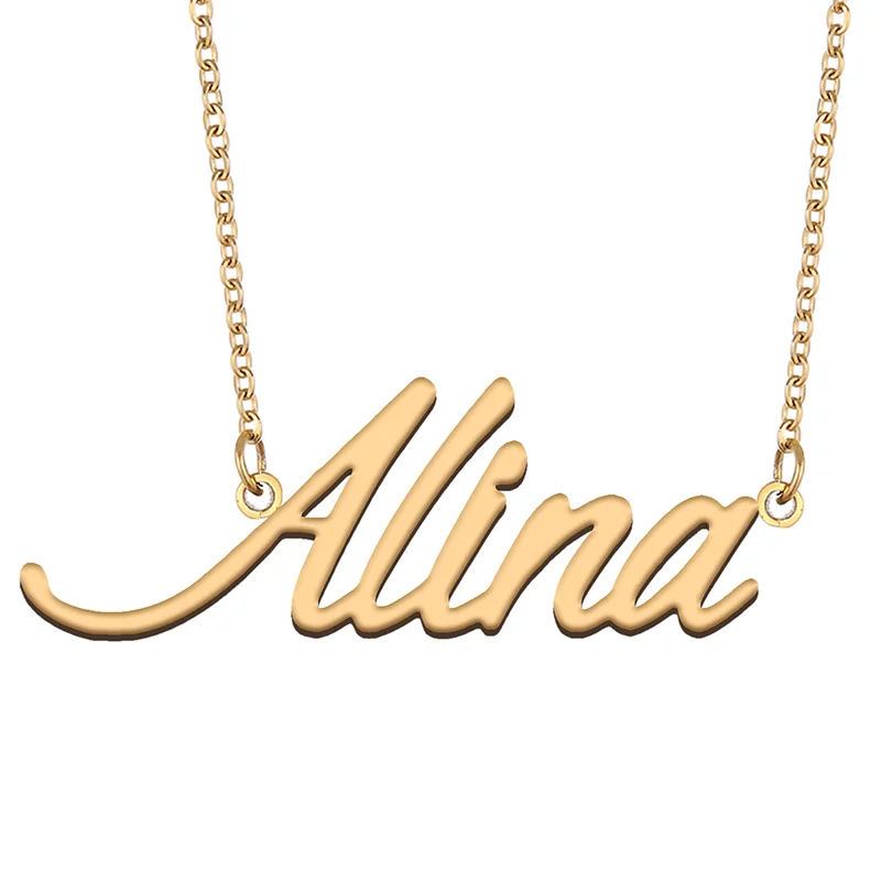 

Necklace with Name Alina for His Her Family Member Best Friend Birthday Gifts on Christmas Mother Day Valentine's Day