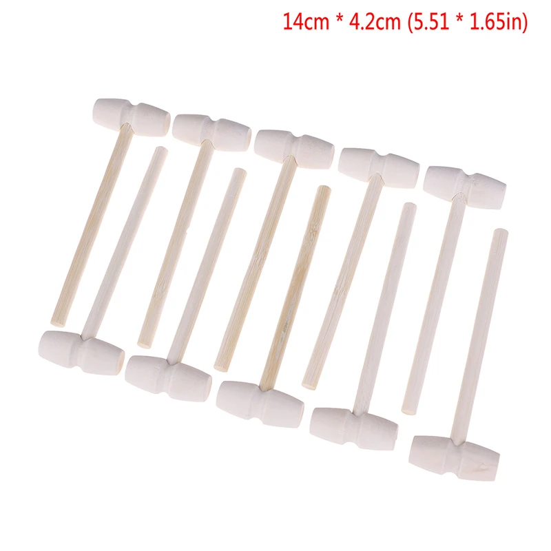 

10 Pieces Mini Wooden Hammer Balls Toy Pounder Replacement Wood Mallets Baby 140 x 43 x 19mm / 5.51 x 1.69 x 0.75inch