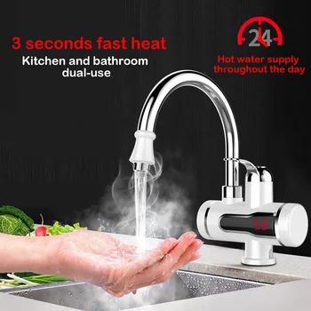 3000W 360 Degree Rotatable Electric Hot Water Heater Faucet Tap with LED Display for Home Bathroom Kitchen EU Plug Below Inflow
3000W 360 Degree Rotatable Electric Hot Water Heater Faucet Tap with LED Display for Home Bathroom Kitchen EU Plug Below Inflow