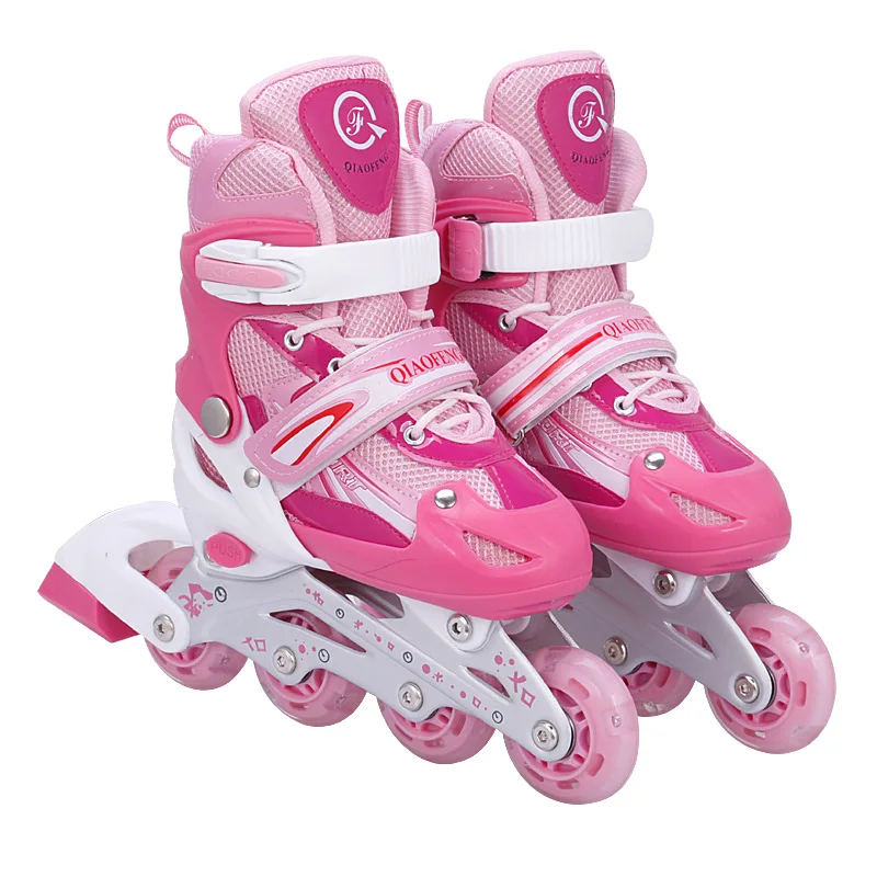 

Wholesale Genuine Product CHILDREN'S Skates Adjustable Straight-row Roller Skate Single Flash Adult Rollerskate Speed Skating Sk