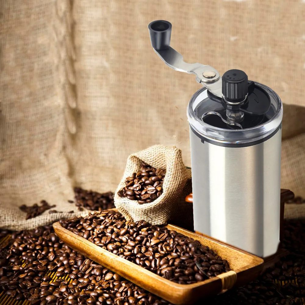 High-Quality Silver Coffee Grinder Mini Manual Handmade Coffee Bean Grinders With Adjustable Setting Mill Kitchen Tool
High-Quality Silver Coffee Grinder Mini Manual Handmade Coffee Bean Grinders With Adjustable Setting Mill Kitchen Tool