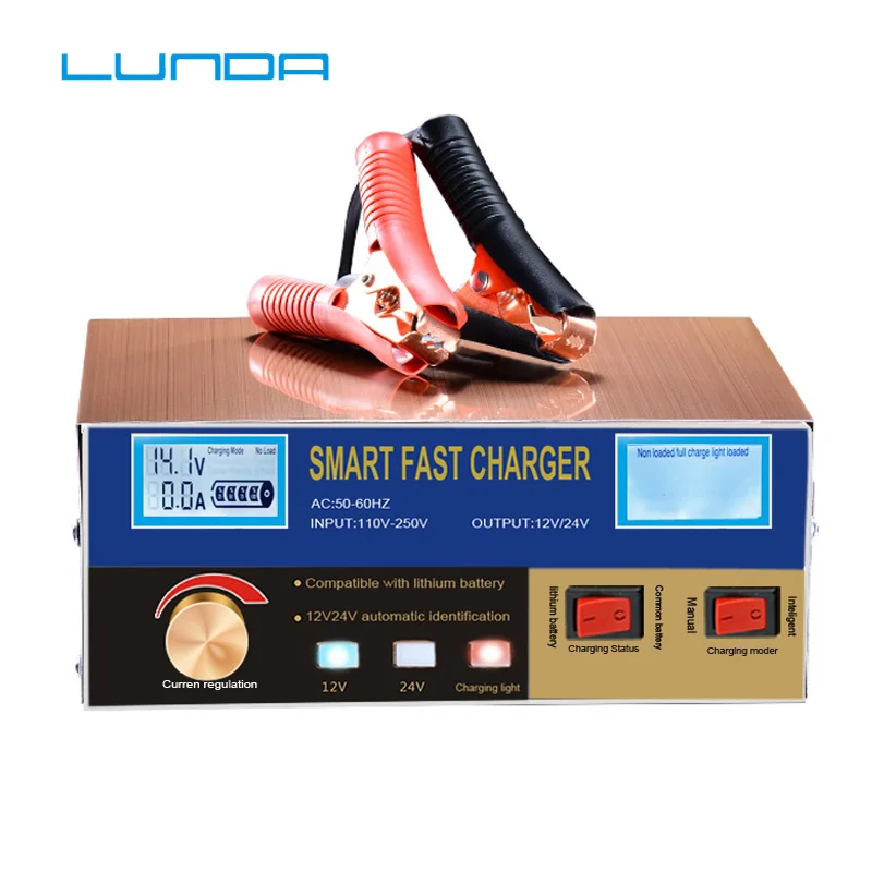 English LCD 400W Lead Acid Lithium Battery Charger for 12V 24V Car Motorcycle Truck Auto Motor Professional Power Charging
English LCD 400W Lead Acid Lithium Battery Charger for 12V 24V Car Motorcycle Truck Auto Motor Professional Power Charging