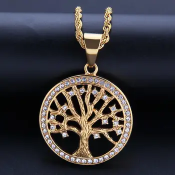 Hot Tree Of Life Crystal Round Small Pendant Necklace Gold Colors Rose Gold Colors Chain Necklace Elegant Women Jewelry Gifts
Hot Tree Of Life Crystal Round Small Pendant Necklace Gold Colors Rose Gold Colors Chain Necklace Elegant Women Jewelry Gifts
