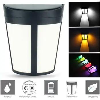 1pc New High Quality Wall Lamp Solar Light 6 LED Outdoor Garden Wall Path Yard Landscape Lighting Cool White Warm RGB changeable
1pc New High Quality Wall Lamp Solar Light 6 LED Outdoor Garden Wall Path Yard Landscape Lighting Cool White Warm RGB changeable