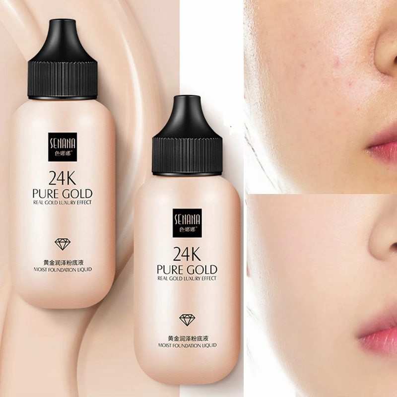 24K Pure Gold Foundation Liquid Face Moisturizer Oil Control Long Lasting Natural Make-up Concealer Base Cream Cosmetic Makeup
24K Pure Gold Foundation Liquid Face Moisturizer Oil Control Long Lasting Natural Make-up Concealer Base Cream Cosmetic Makeup
