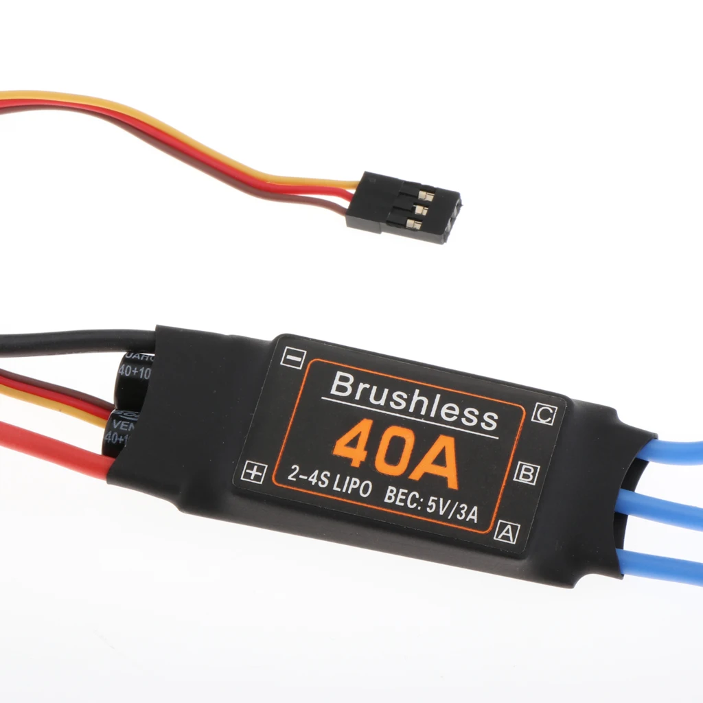 40A Brushless ESC Motor XT60 Plug Durable RC Airplanes Toys Accessories 40A Brushless ESC Motor XT60 Plug Durable RC Airplanes Toys Accessories