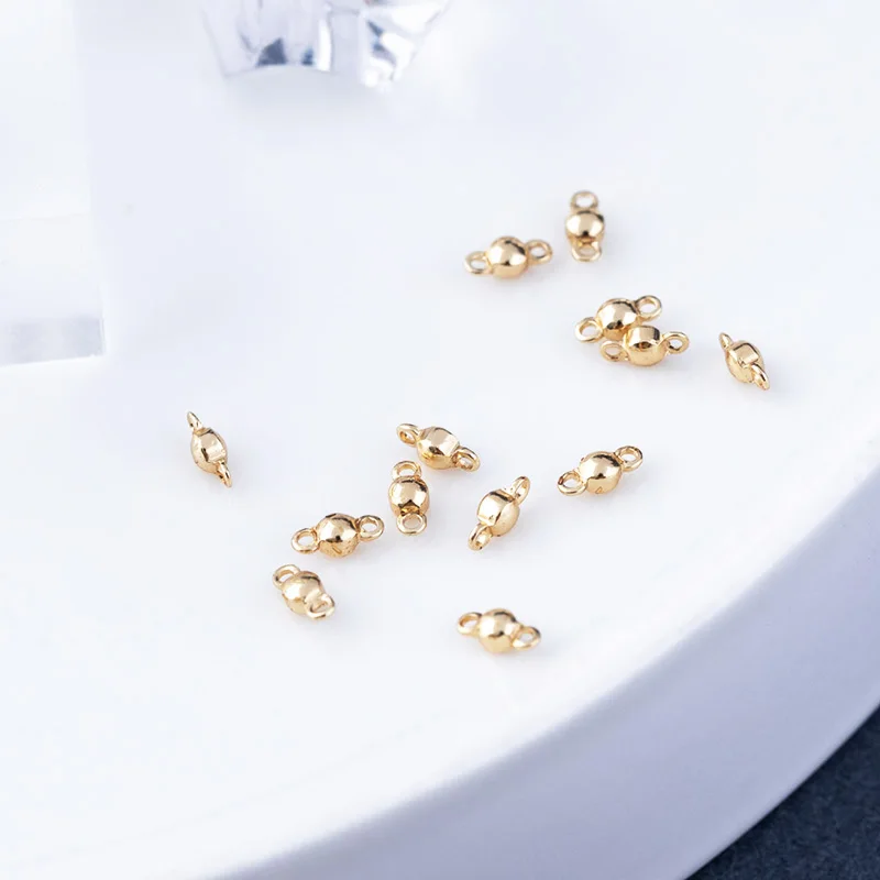 Gold filled bean bead double hole chain connectors for making jewelry accessories 20pcs
Gold filled bean bead double hole chain connectors for making jewelry accessories 20pcs