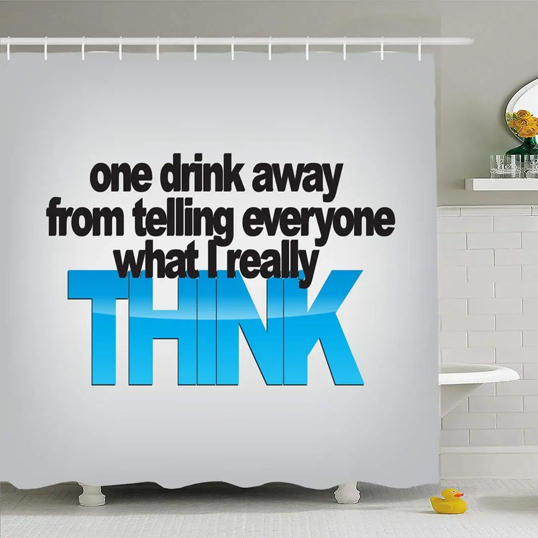 Shower Curtain Set with Hooks 66x72 Tell Poster One Sentence Drink Away Optimistic Concept I Telling Everyone What Abstract
Shower Curtain Set with Hooks 66x72 Tell Poster One Sentence Drink Away Optimistic Concept I Telling Everyone What Abstract