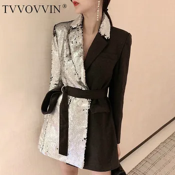 TVVOVVIN Heavy Sequins Blazer Coat Female Lapel Long Sleeve Bandage Women's Suits Casual 2020 Autumn Large Sizes jacket E073
TVVOVVIN Heavy Sequins Blazer Coat Female Lapel Long Sleeve Bandage Women's Suits Casual 2020 Autumn Large Sizes jacket E073