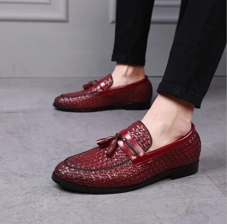 Plus Size 38-48 Woven Grain Leather Men's Casual Shoes Flats Slip-on Bullock Tassel Loafers Moccasins Man Oxfords Driving Shoes
Plus Size 38-48 Woven Grain Leather Men's Casual Shoes Flats Slip-on Bullock Tassel Loafers Moccasins Man Oxfords Driving Shoes